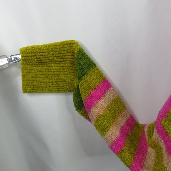 Free People Oversized Stripe Sweater Size Small Slouchy All About You Chenille - Picture 5 of 16